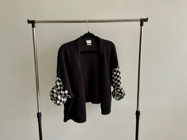 Saco negro cuadros