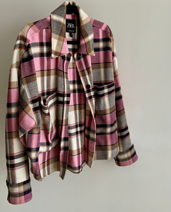Chaqueta rosa cuadros