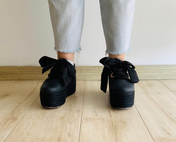 Zapatos moño plataforma
