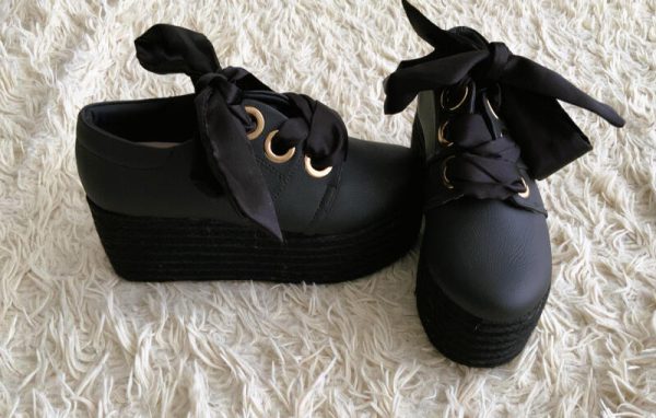 Zapatos moño plataforma