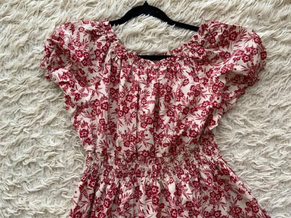 Vestido Flores Rojas