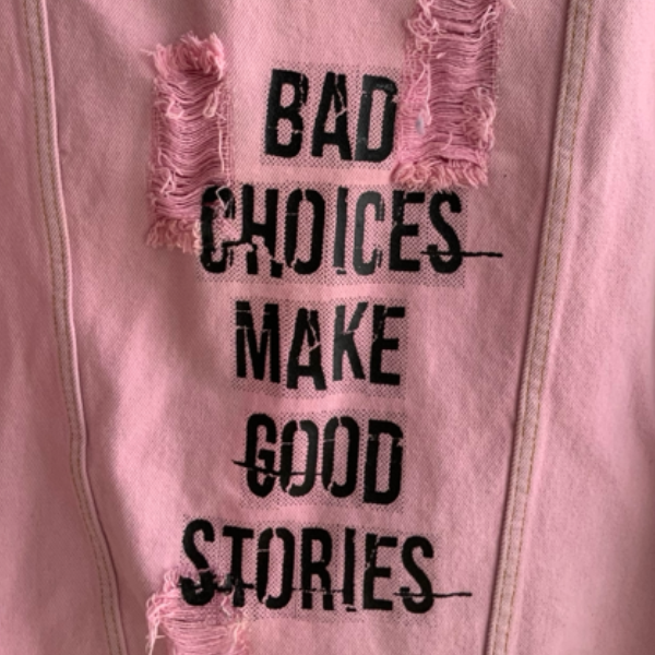 Chaqueta Jean rosada