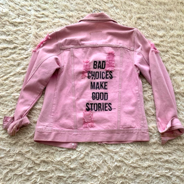 Chaqueta Jean rosada