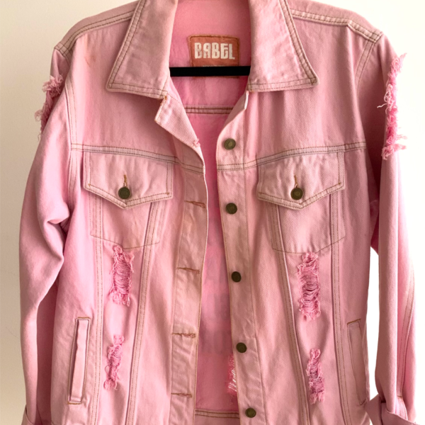 Chaqueta Jean rosada
